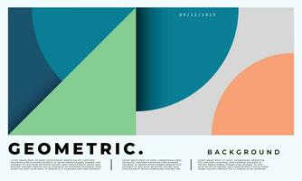 färgrik och minimalistisk geometrisk affisch design. modern polygon bakgrund mall kopia Plats. geometrisk lager bakgrund design för katalog, omslag, tidskrift, baner, eller presentation. vektor