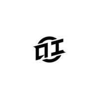 qi Prämie Esport Logo Design Initialen Vektor