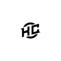 kc premie esport logotyp design initialer vektor