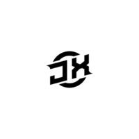 jx Prämie Esport Logo Design Initialen Vektor