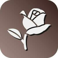 Rose Vektor Glyphe Gradient Hintergrund Symbol zum persönlich und kommerziell verwenden.