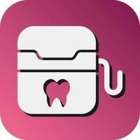 Dental Zahnseide Vektor Glyphe Gradient Hintergrund Symbol zum persönlich und kommerziell verwenden.