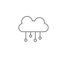 Wolke Daten Symbol. Vektor Illustration.