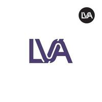 Brief lva einzigartig Monogramm Logo Design vektor