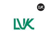 brev lvk monogram logotyp design vektor