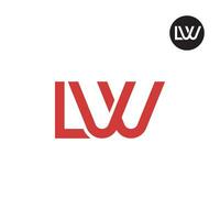 Brief Lvv Monogramm Logo Design vektor