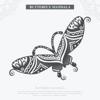 Schmetterling Mandala-Vektor. Jahrgang dekorativ. Vektor-Illustration. vektor