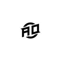 ao premie esport logotyp design initialer vektor