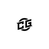 cg premie esport logotyp design initialer vektor