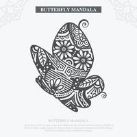 Schmetterling Mandala-Vektor. Jahrgang dekorativ. Vektor-Illustration. vektor