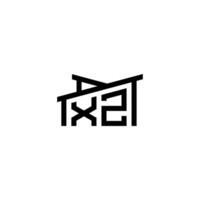 xz första brev i verklig egendom logotyp begrepp vektor