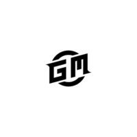 gm Prämie Esport Logo Design Initialen Vektor