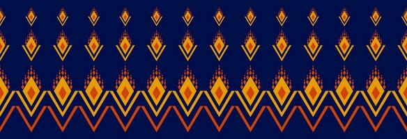 Rand ethnisch Stammes- Muster Kunst. Volk Stickerei, und Mexikaner Stil. aztekisch geometrisch Ornament drucken. Design zum Hintergrund, Illustration, Stoff, Kleidung, Textil, drucken, Batik. vektor