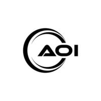 aoi Brief Logo Design, Inspiration zum ein einzigartig Identität. modern Eleganz und kreativ Design. Wasserzeichen Ihre Erfolg mit das auffällig diese Logo. vektor