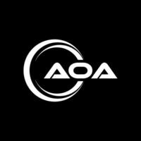 aoa brev logotyp design, inspiration för en unik identitet. modern elegans och kreativ design. vattenmärke din Framgång med de slående detta logotyp. vektor