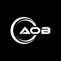 aob brev logotyp design, inspiration för en unik identitet. modern elegans och kreativ design. vattenmärke din Framgång med de slående detta logotyp. vektor