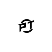 pt Prämie Esport Logo Design Initialen Vektor