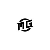 mg Prämie Esport Logo Design Initialen Vektor