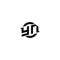 yn Prämie Esport Logo Design Initialen Vektor