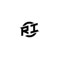ri Prämie Esport Logo Design Initialen Vektor