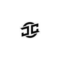 jc Prämie Esport Logo Design Initialen Vektor