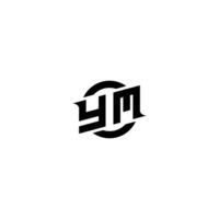 ym Prämie Esport Logo Design Initialen Vektor