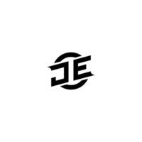 je Prämie Esport Logo Design Initialen Vektor