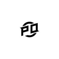 po Prämie Esport Logo Design Initialen Vektor