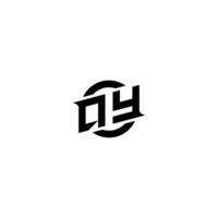 qy Prämie Esport Logo Design Initialen Vektor