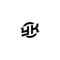 yk premie esport logotyp design initialer vektor