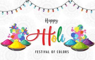 Holi Indian Festival Poster Design vektor