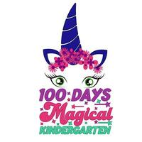 100 dagar t skjorta, 100 dagar magisk dagis vektor