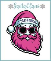 Santa claus Stil und Schnee T-Shirt vektor