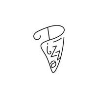 Pizza Symbol Logo Vektorgrafiken vektor