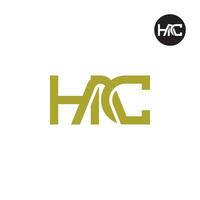 Brief hac Monogramm Logo Design vektor