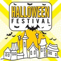 halloween festival bakgrund tapet mall vektor illustration