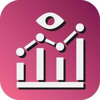 Daten Visualisierung Vektor Glyphe Gradient Hintergrund Symbol zum persönlich und kommerziell verwenden.