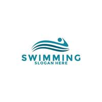 Schwimmen Logo Symbol Vektor, schwimmen Logo Design Vorlage vektor