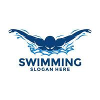 Schwimmen Logo Symbol Vektor, schwimmen Logo Design Vorlage vektor