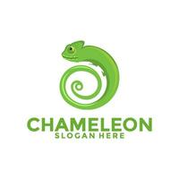 süß Kreis Chamäleon Logo Vektor Design Vorlage