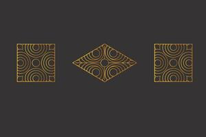 Prämie Gold Mandala Vektor Kunst Muster Design