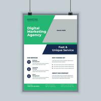 Designvorlage für den Business-Flyer für eine Agentur für digitales Marketing vektor