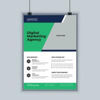 digital marknadsföringsbyrå affärsblad mall vektor