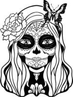 Santa muerte mexikanisch Hand gezeichnet Illustration vektor