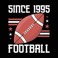 amerikan fotboll bricka t skjorta design. eftersom 1995 fotboll. vektor mall
