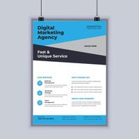 Digital Marketing Agentur modern Geschäft Flyer Design Vorlage vektor