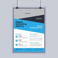 Digital Marketing Agentur modern Geschäft Flyer Design Vorlage vektor