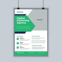 Digital Marketing Agentur modern Geschäft Flyer Design Vektor Vorlage