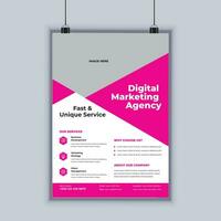 Digital Marketing Agentur Geschäft Flyer Design vektor