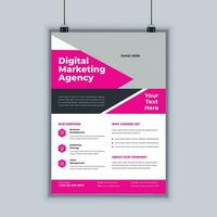 Digital Marketing Agentur Geschäft Flyer Design vektor